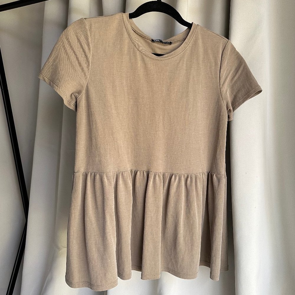 Zara peplum shirt
